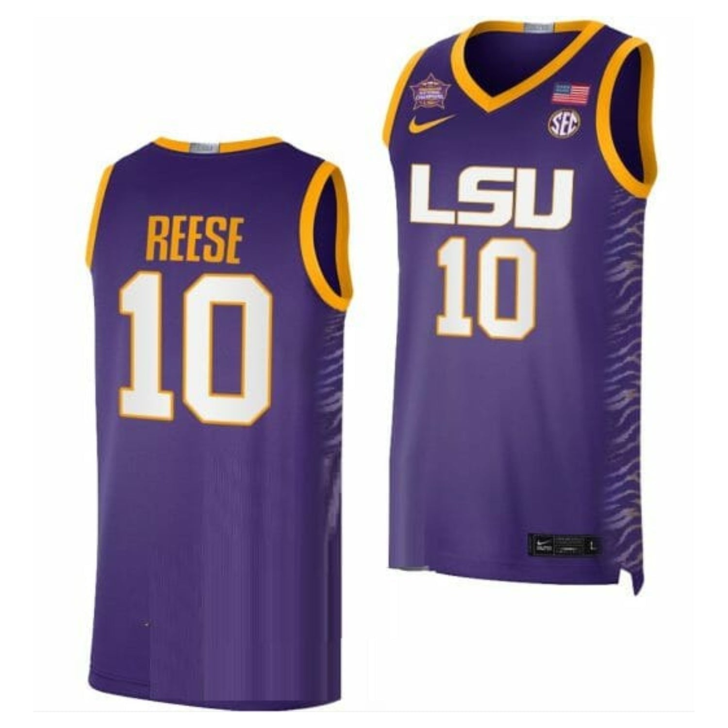 Angel Reese Louisiana Tigers 10 Jersey