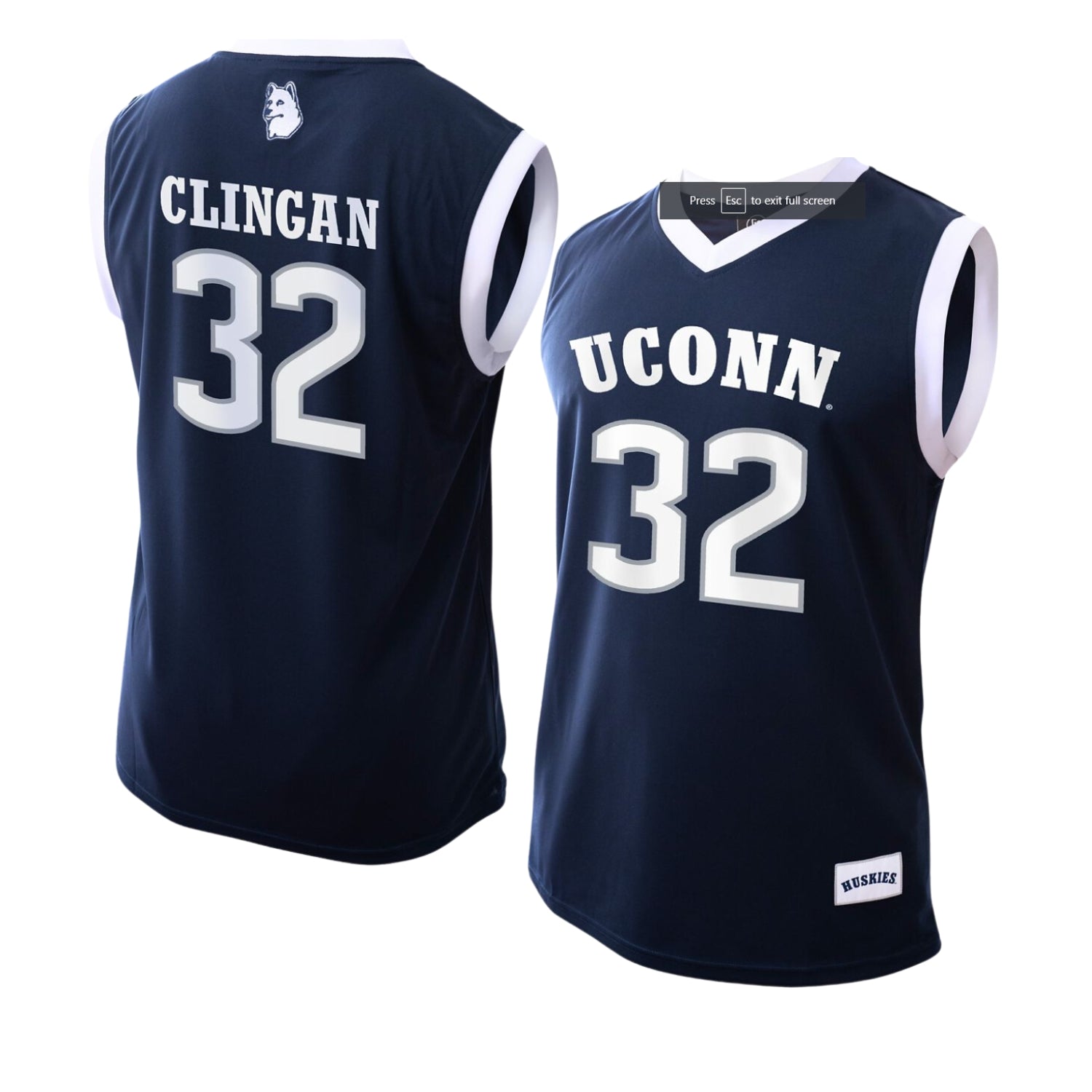 Donovan Clingan UConn Huskies 32 Jersey
