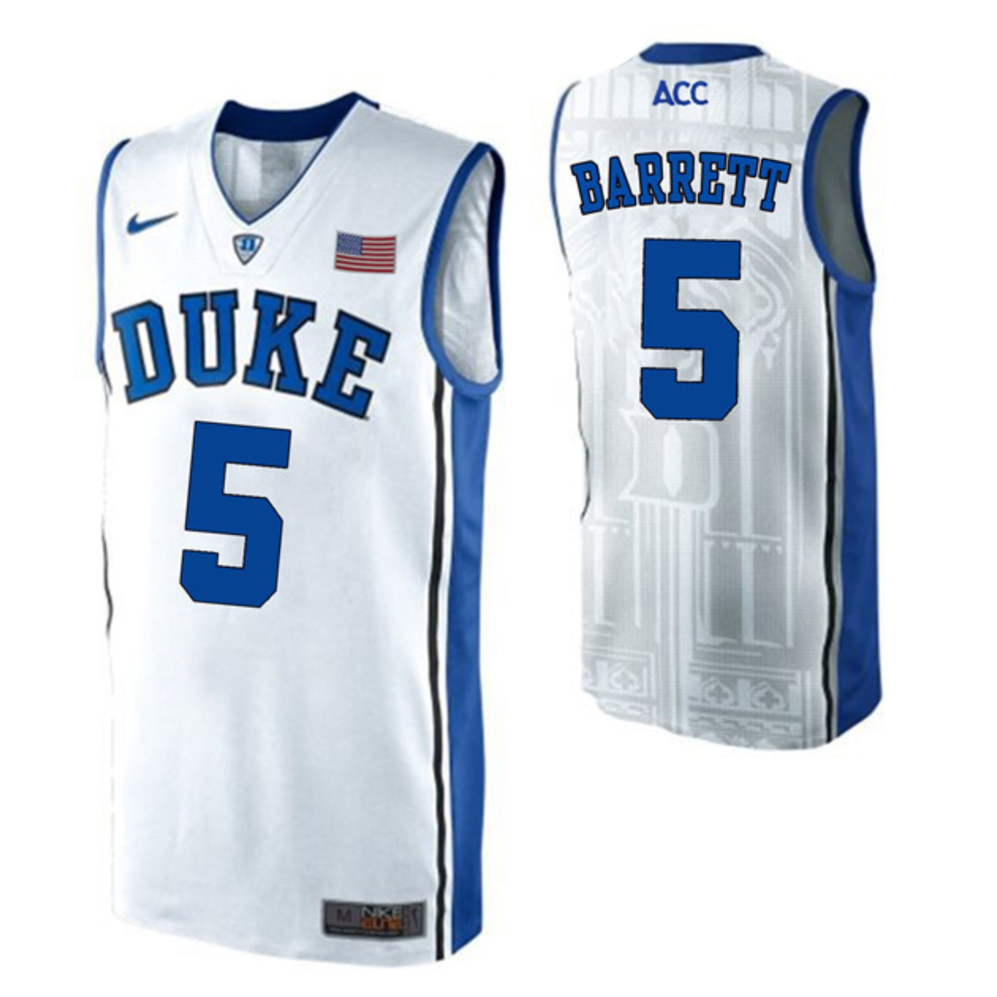 RJ Barrett Duke Blue Devils 5 Jersey