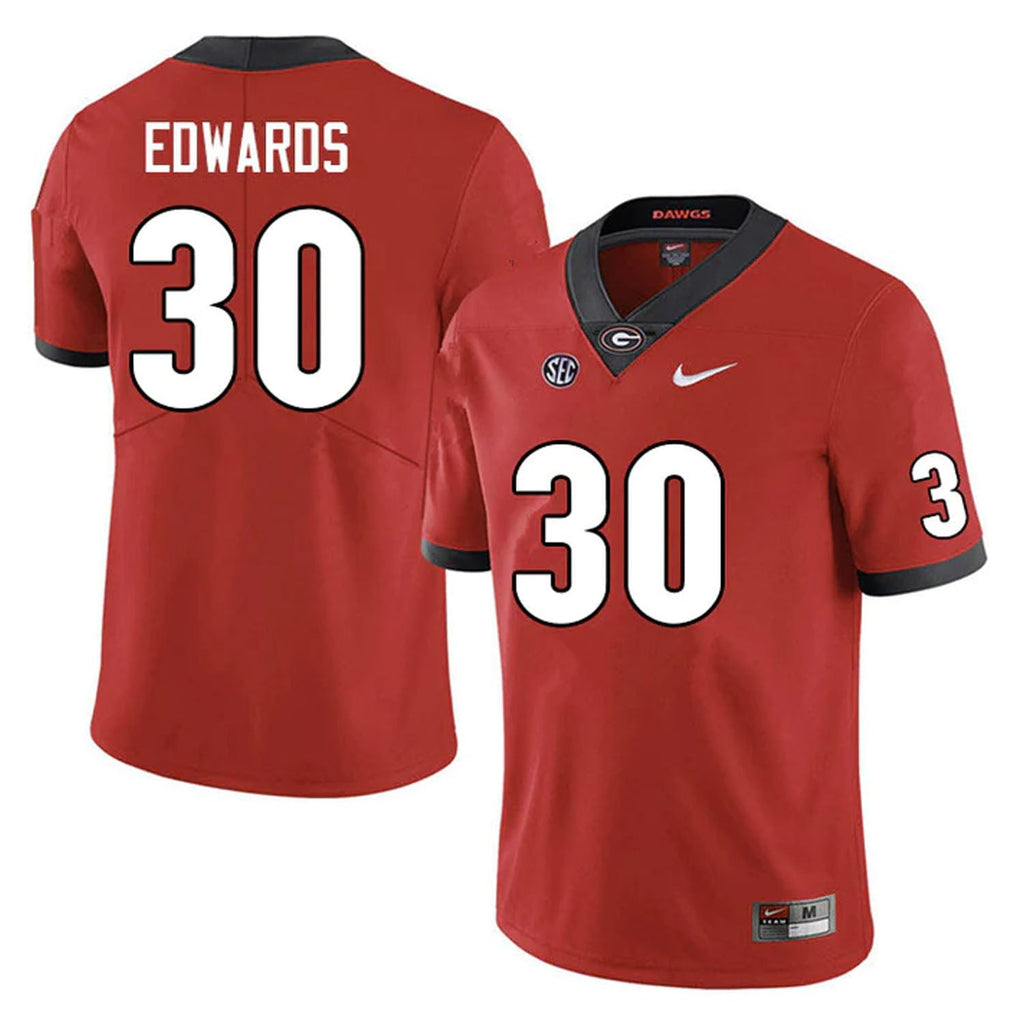 Daijun Edwards Georgia Bulldogs 30 Jersey