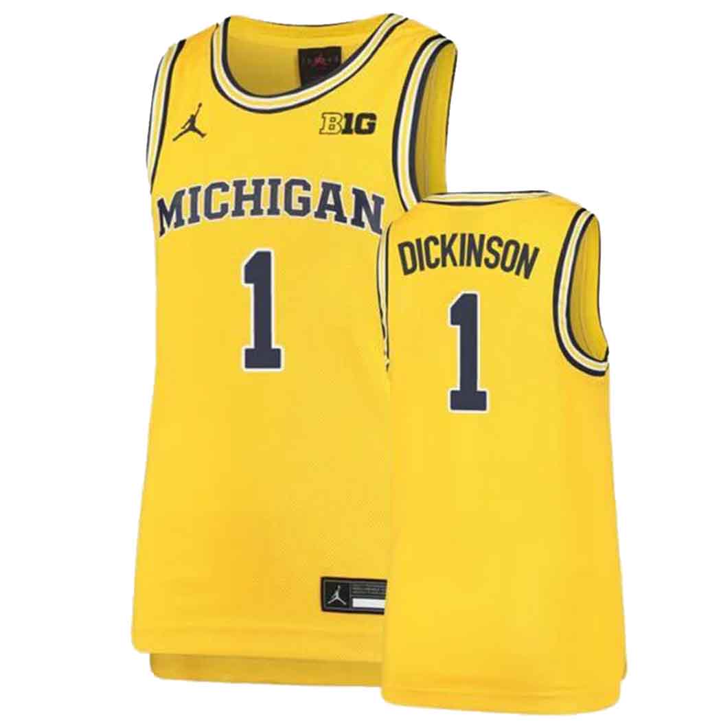 Hunter Dickinson Michigan Wolverines 1 Jersey