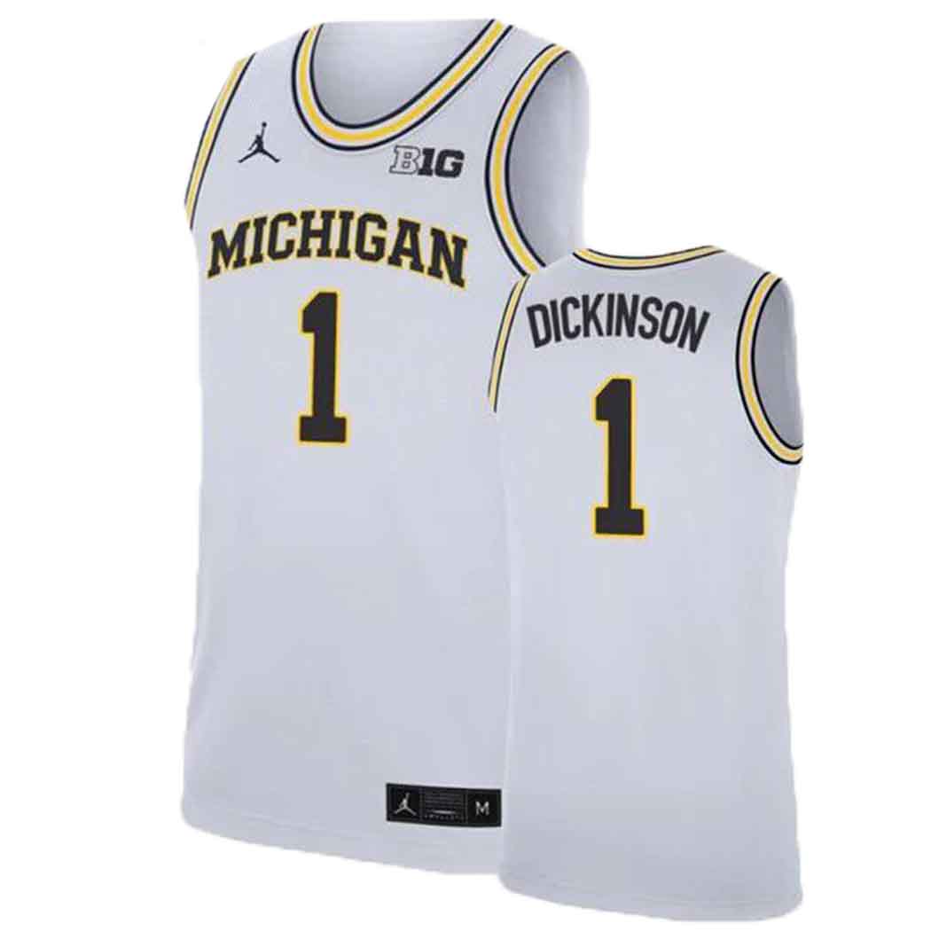 Hunter Dickinson Michigan Wolverines 1 Jersey