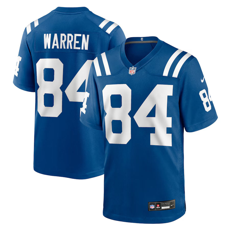 Tyler Warren Indianapolis Colts 2025  Draft First Round Pick Game Jersey - Royal