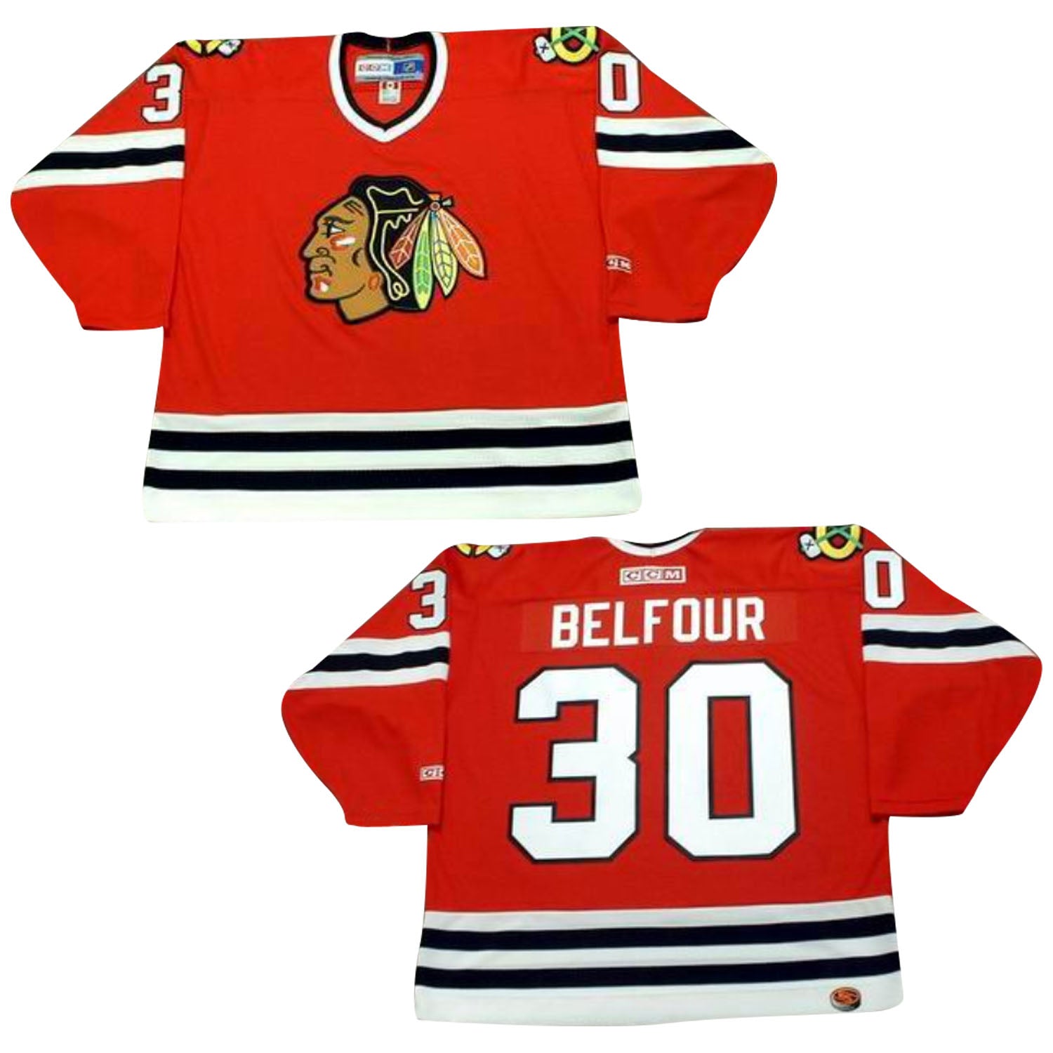 Ed Belfour Chicago Blackhawks 30 Jersey