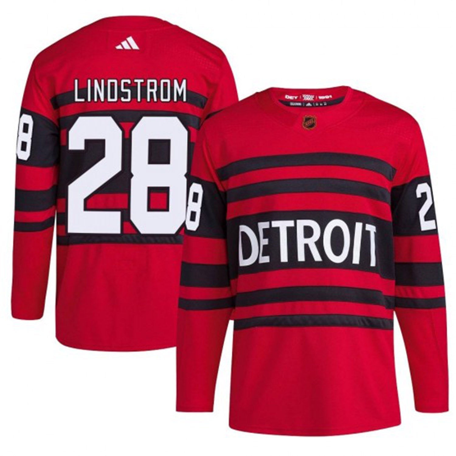 Gustav Lindstrom Detroit Red Wings 28 Jersey