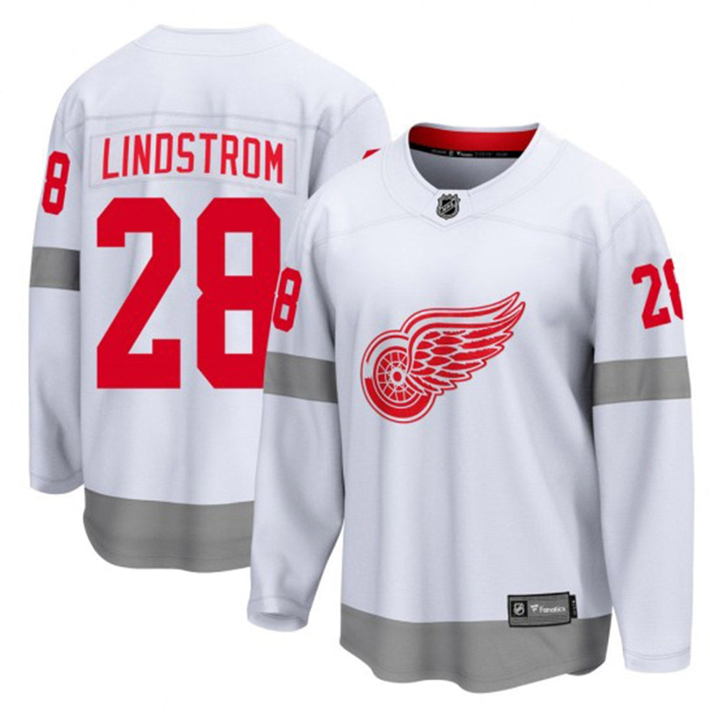 Gustav Lindstrom Detroit Red Wings 28 Jersey