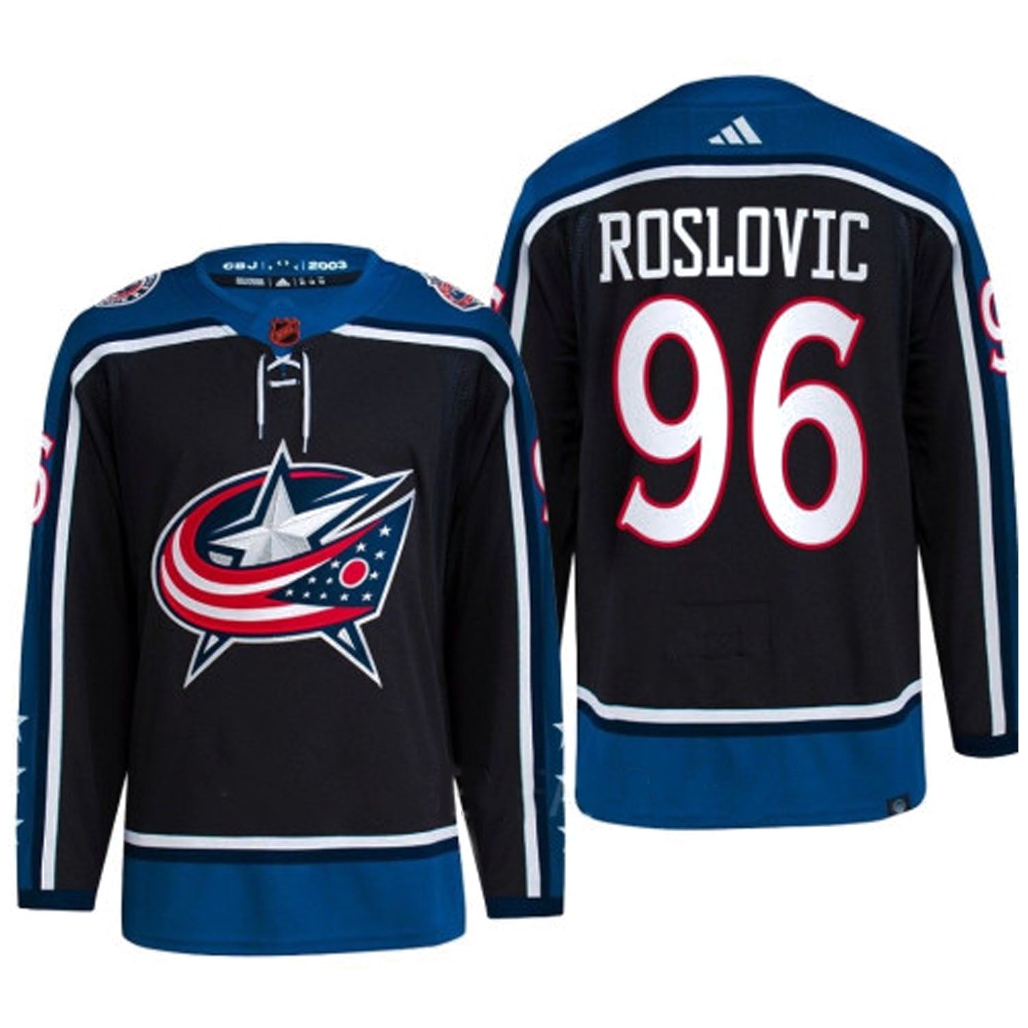 Jack Roslovic Columbus Blue Jackets 96 Jersey