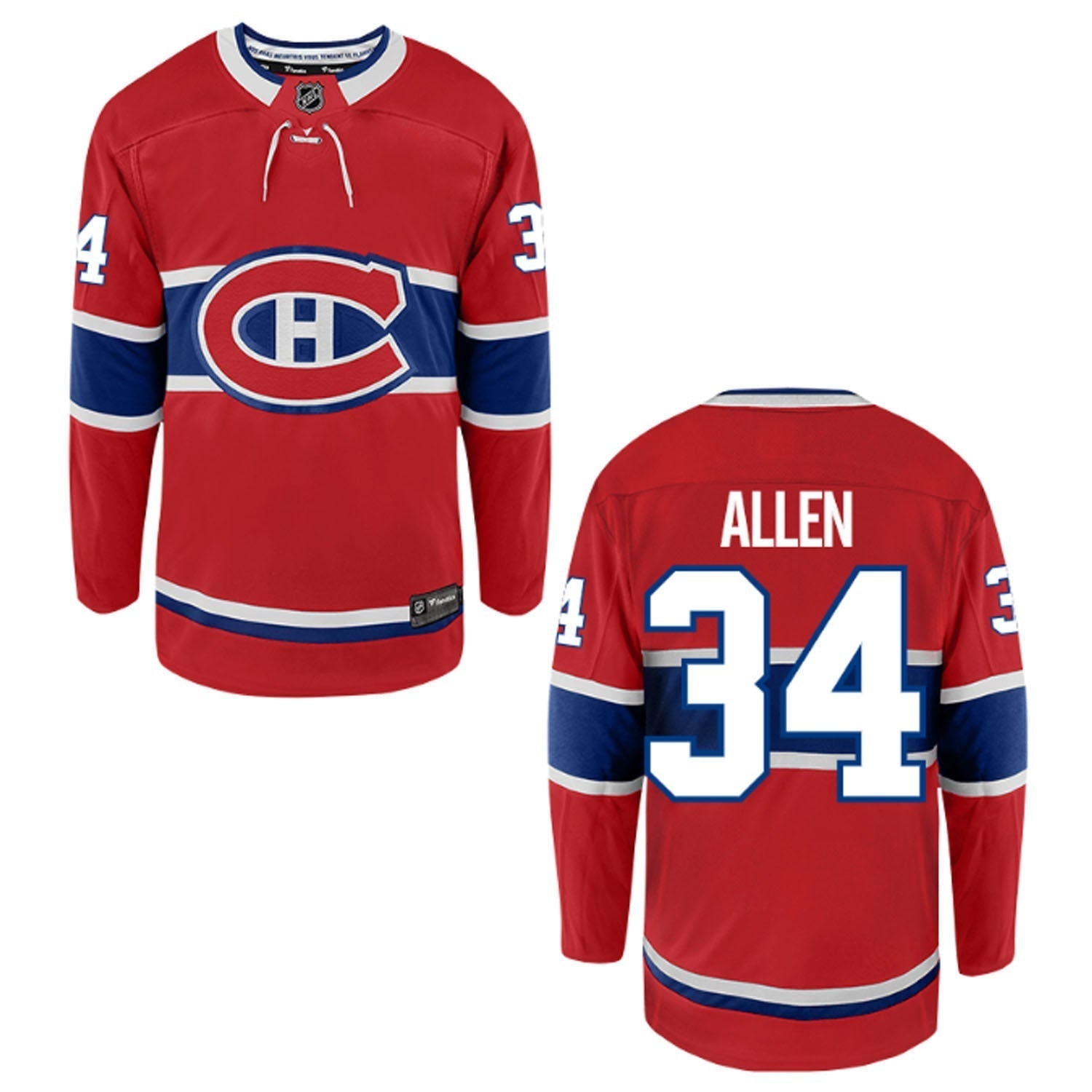 Jake Allen Montreal Canadiens 34 Jersey
