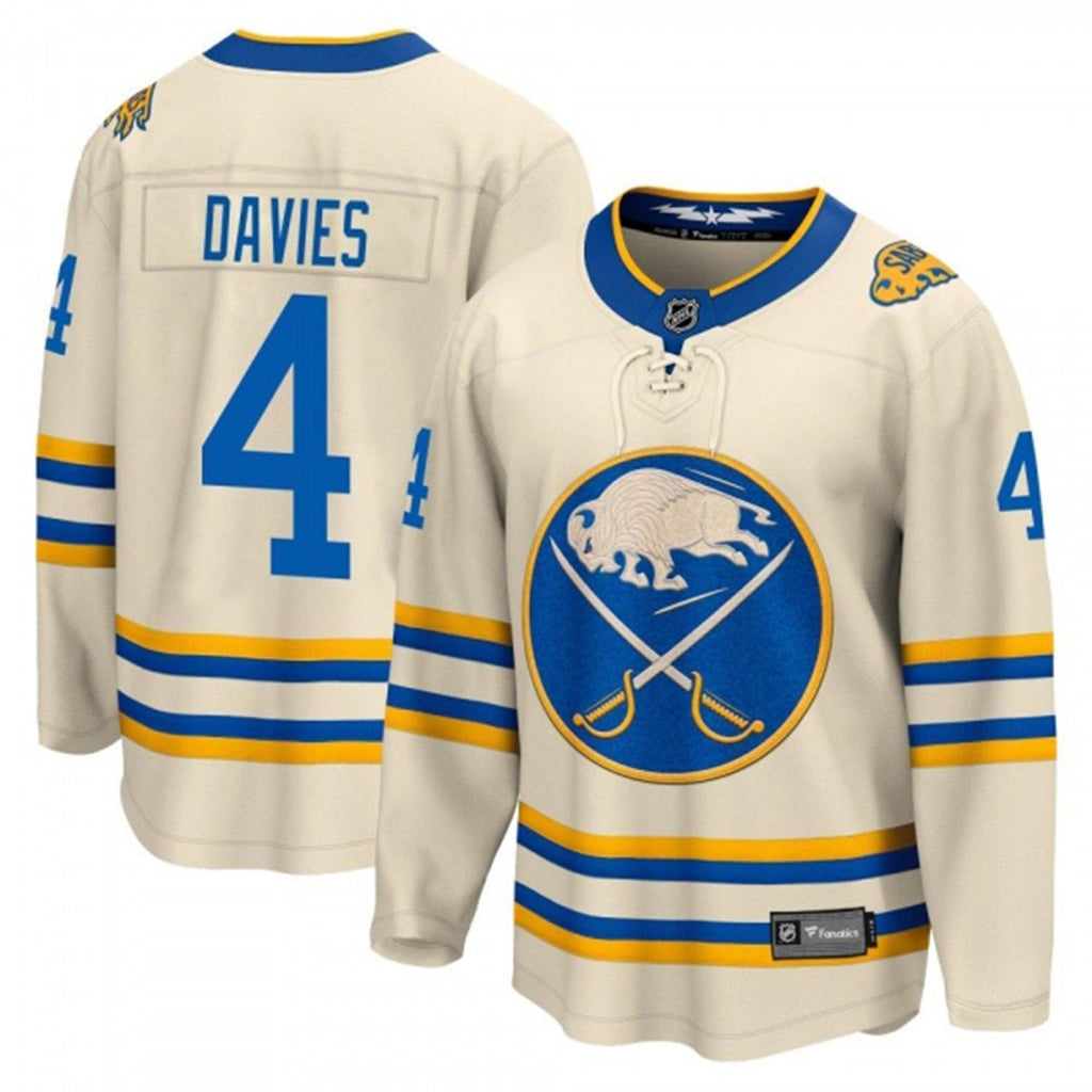Jeremy Davies Buffalo Sabres 4 Jersey