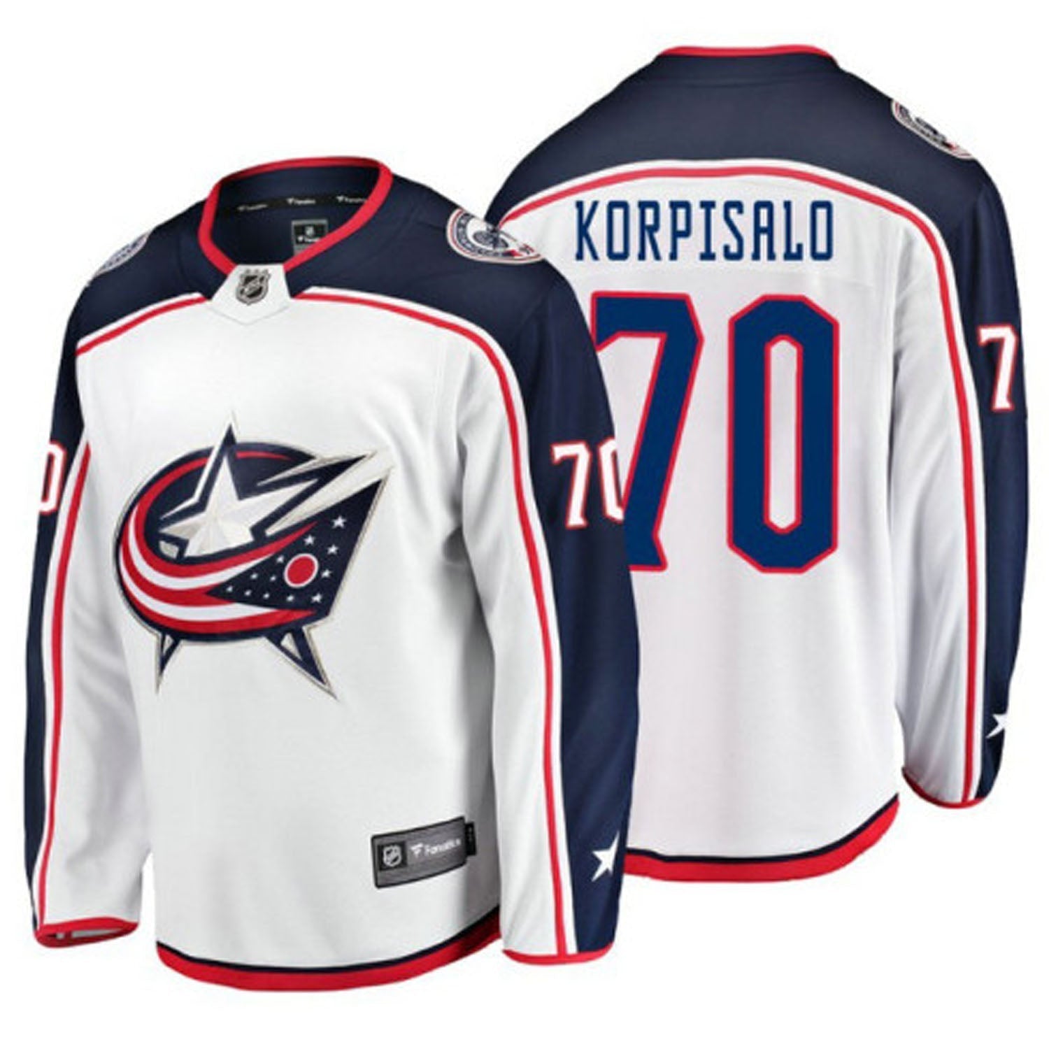 Joonas Korpisalo Columbus Blue Jackets 70 Jersey