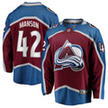Josh Manson Colorado Avalanche 42 Jersey