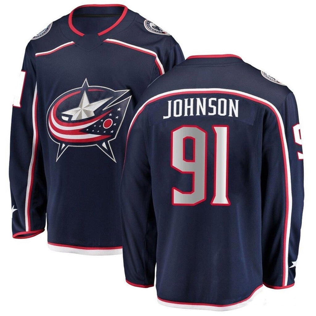 Kent Johnson Columbus Blue Jackets 91 Jersey