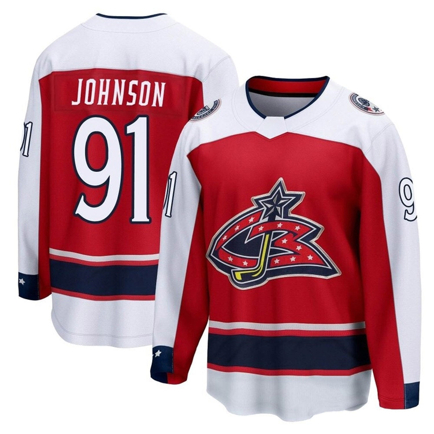 Kent Johnson Columbus Blue Jackets 91 Jersey