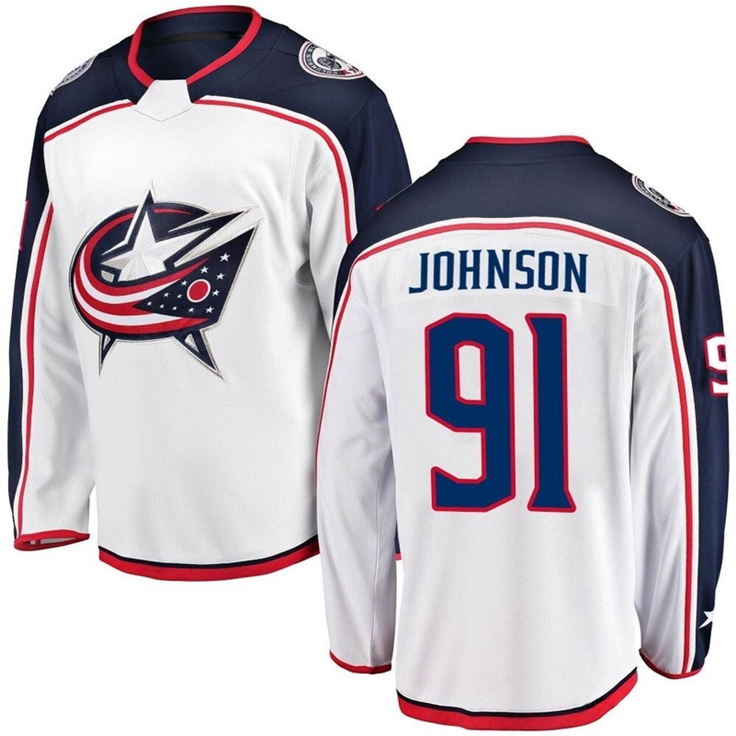 Kent Johnson Columbus Blue Jackets 91 Jersey