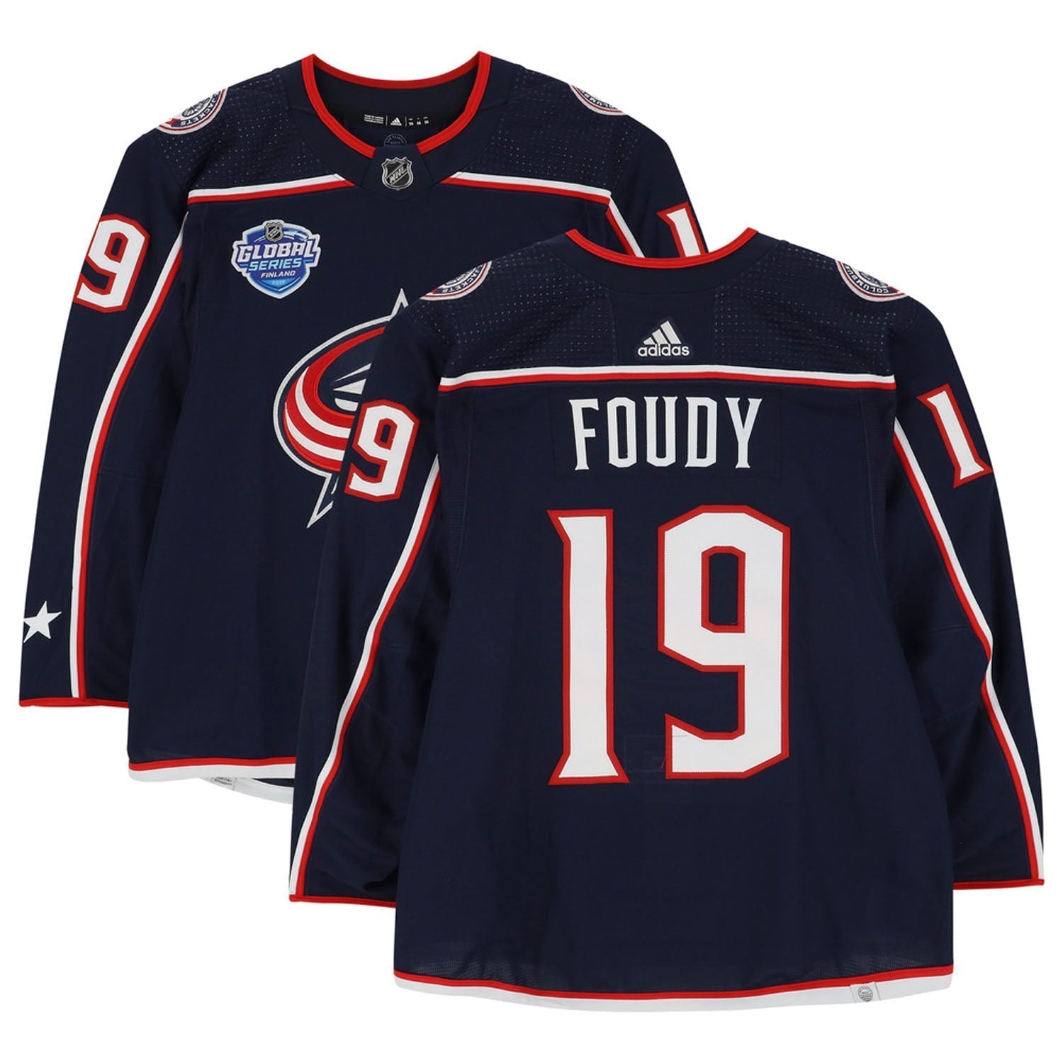 Liam Foudy Columbus Blue Jackets 19 Jersey