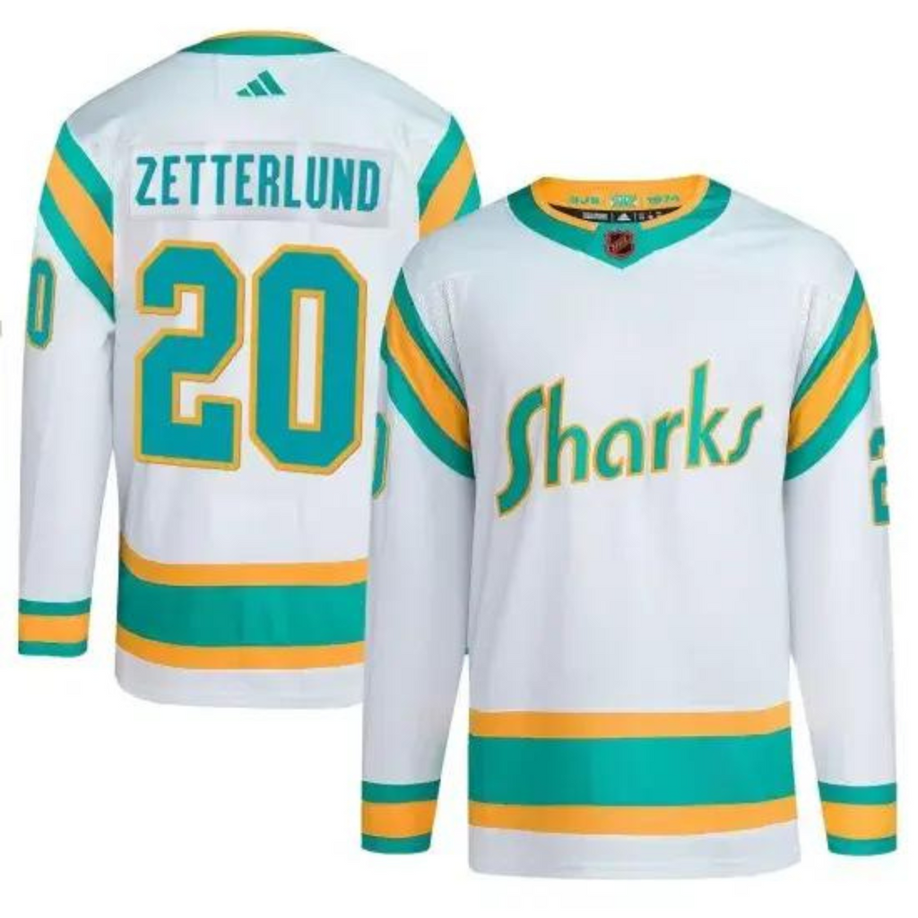 Fabian Zetterlund San Jose Sharks 20 Jersey