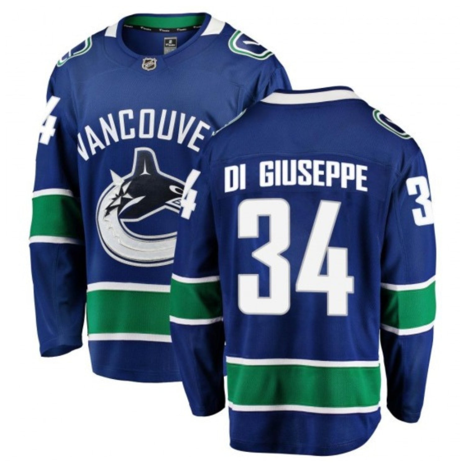 Phillip Di Giuseppe Vancouver Canucks 34 Jersey