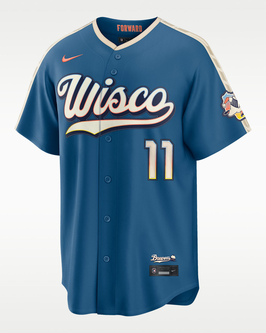 Jackson Chourio Milwaukee Brewers #11 Baseball Jersey - Mineral Blue