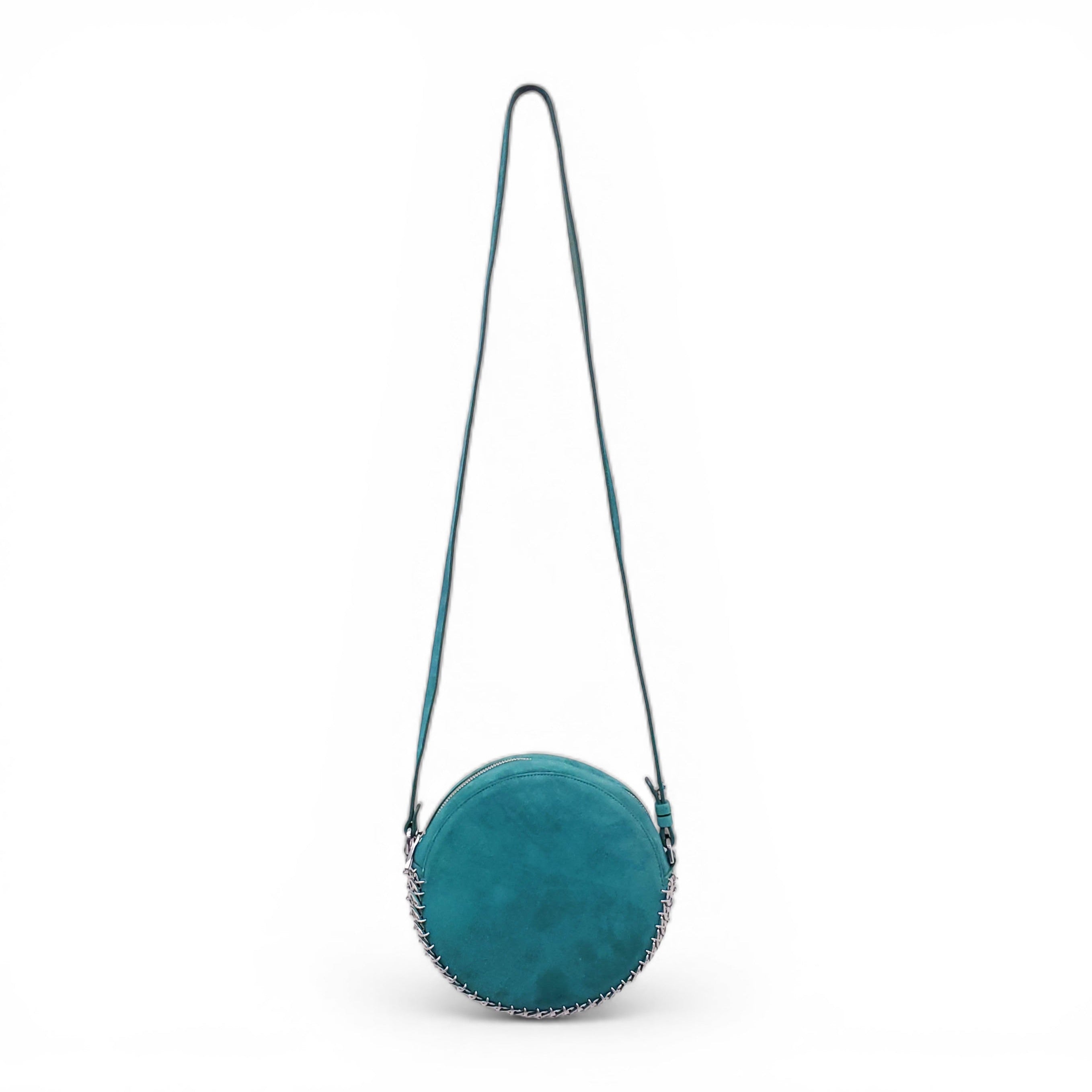 PACO RABANNE GREEN SUEDE CROSSBODY BAG