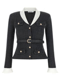 Self Portrait Women Ribbed Cardigan