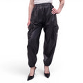 PRADA BLACK CARGO JOGGER PANTS WITH LOGO DETAIL - SIZE M