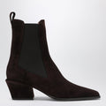 Paris Texas Bettina Suede Boots In Chocolate Brown Women