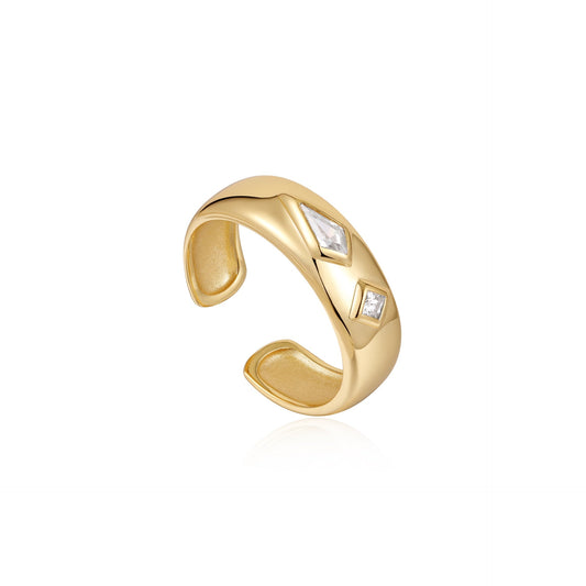 Ania Haie Dance 'Til Dawn - Sparkle Emblem Thick Band Ring