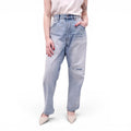 R13 LIGHT WASH 'CUFFED EX-BF' RIPPED JEANS - SIZE 30