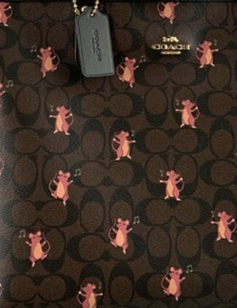 Coach Reversible City Tote in Signature Canvas With Party Mouse Print