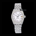 Rolex Datejust Roman Diamond Numerals Dial Diamond Bezel Fully Iced Moissanite Diamond Jubilee Bracelet For Women