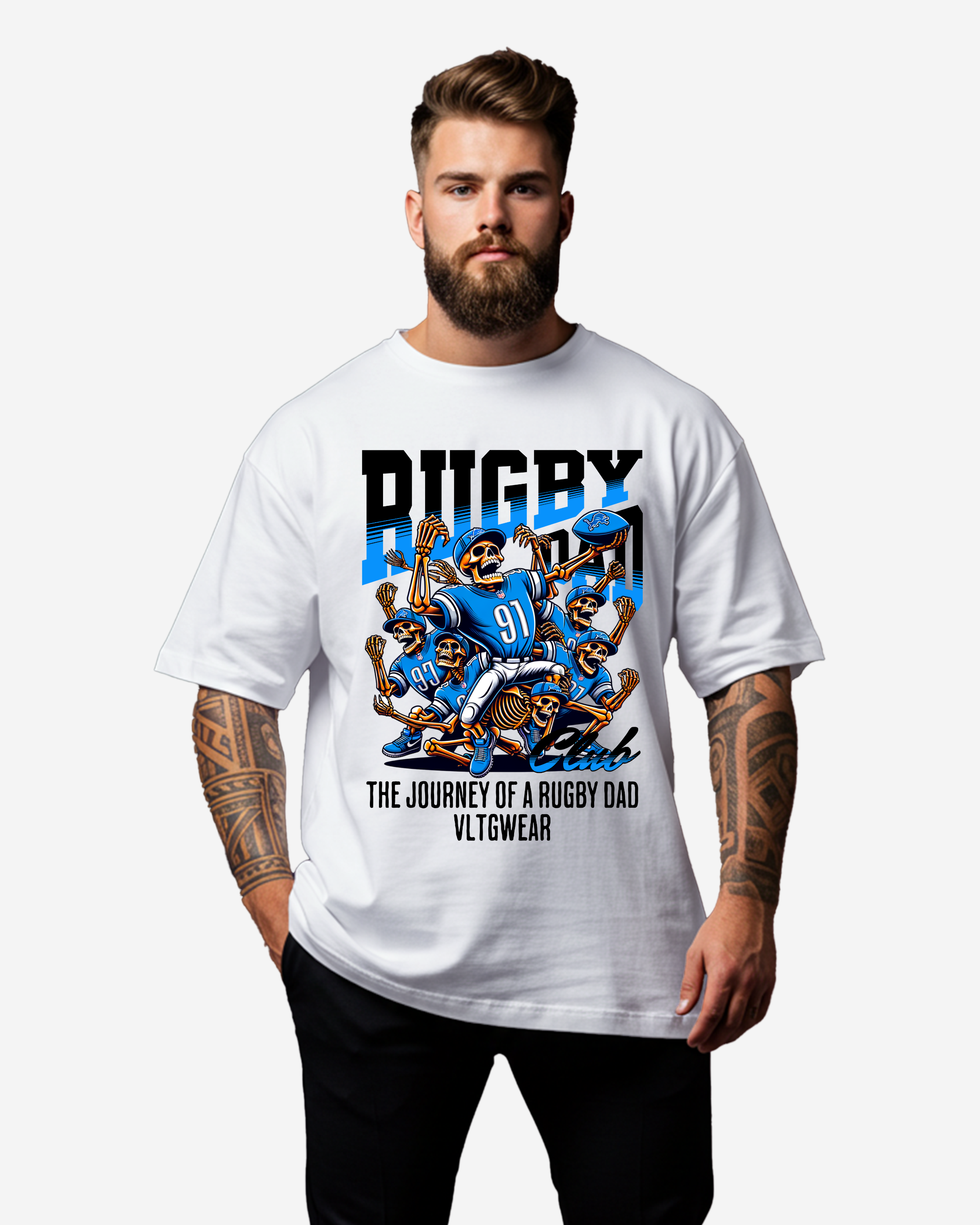 Rugby Dad Club Men's Oversized T-Shirt