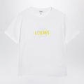 Loewe White Cotton T-Shirt With Embroidered Logo Women