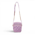 SAINT LAURENT LILAC DENIM VANITY BAG