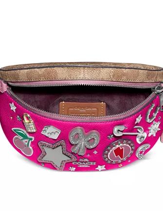 Coach Souvenir Pins Leather Belt Bag
