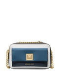 Michael Michael Kors Sylvia Tricolor Crossgrain Leather Double Zip Crossbody