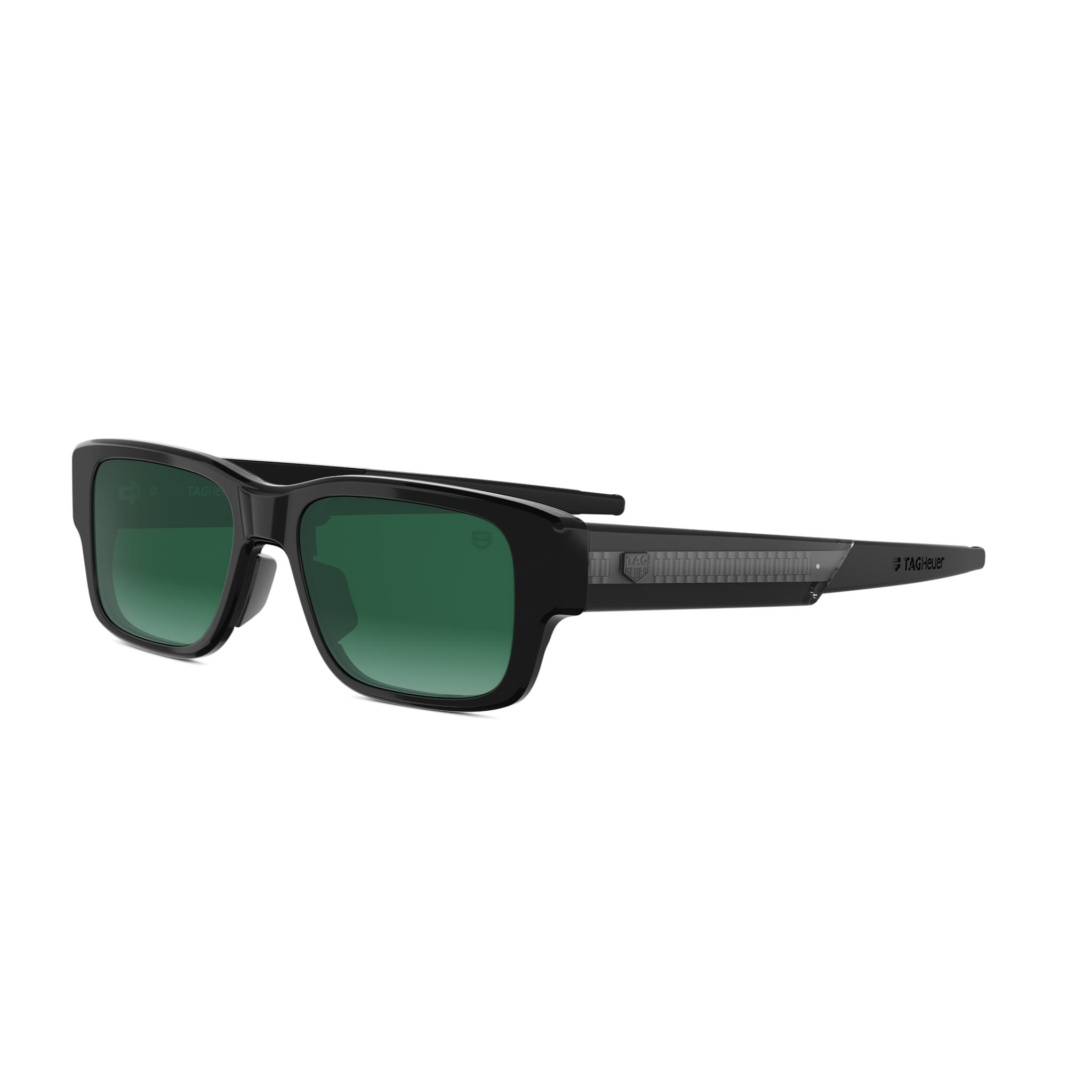 Black Rectangular Acetate Sunglasses
