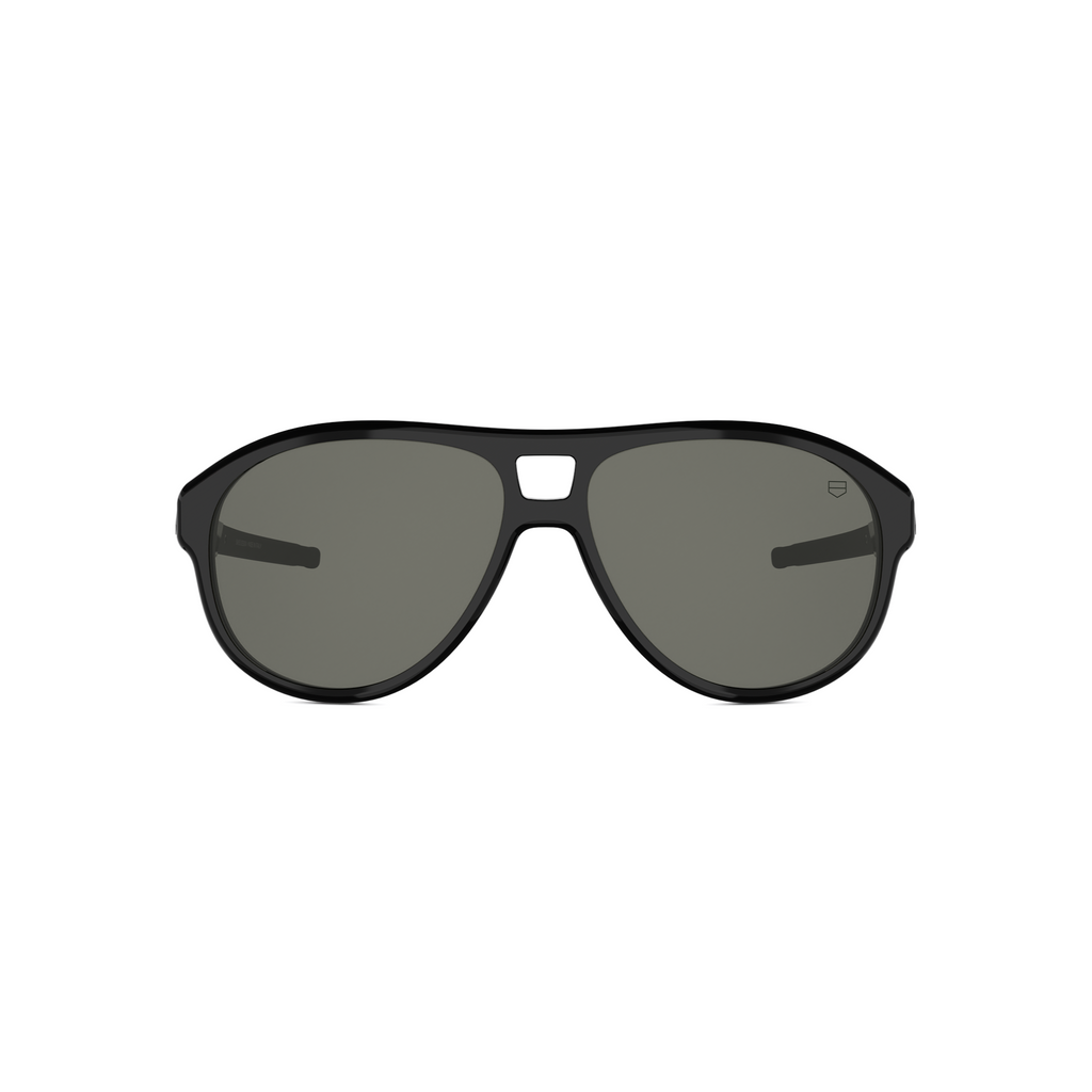 Black Pilot Acetate Sunglasses