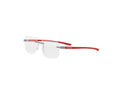 Matte Silver Square Metal Eyeglasses
