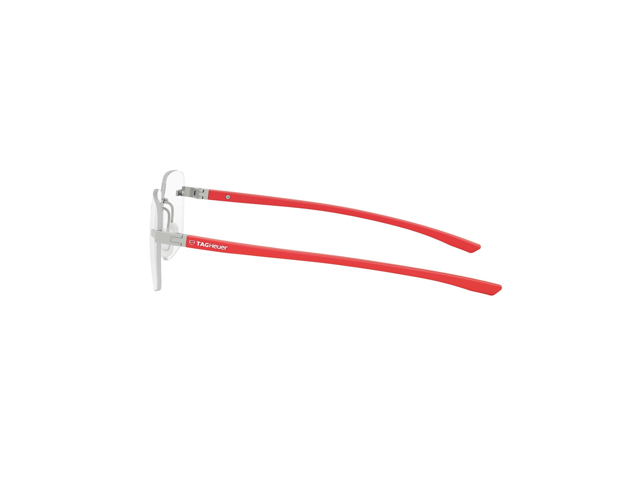 Matte Silver Square Metal Eyeglasses