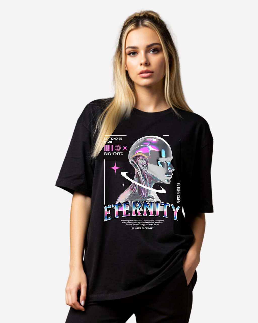 Eternity Chrome Y2k Women's Oversized T-Shirt