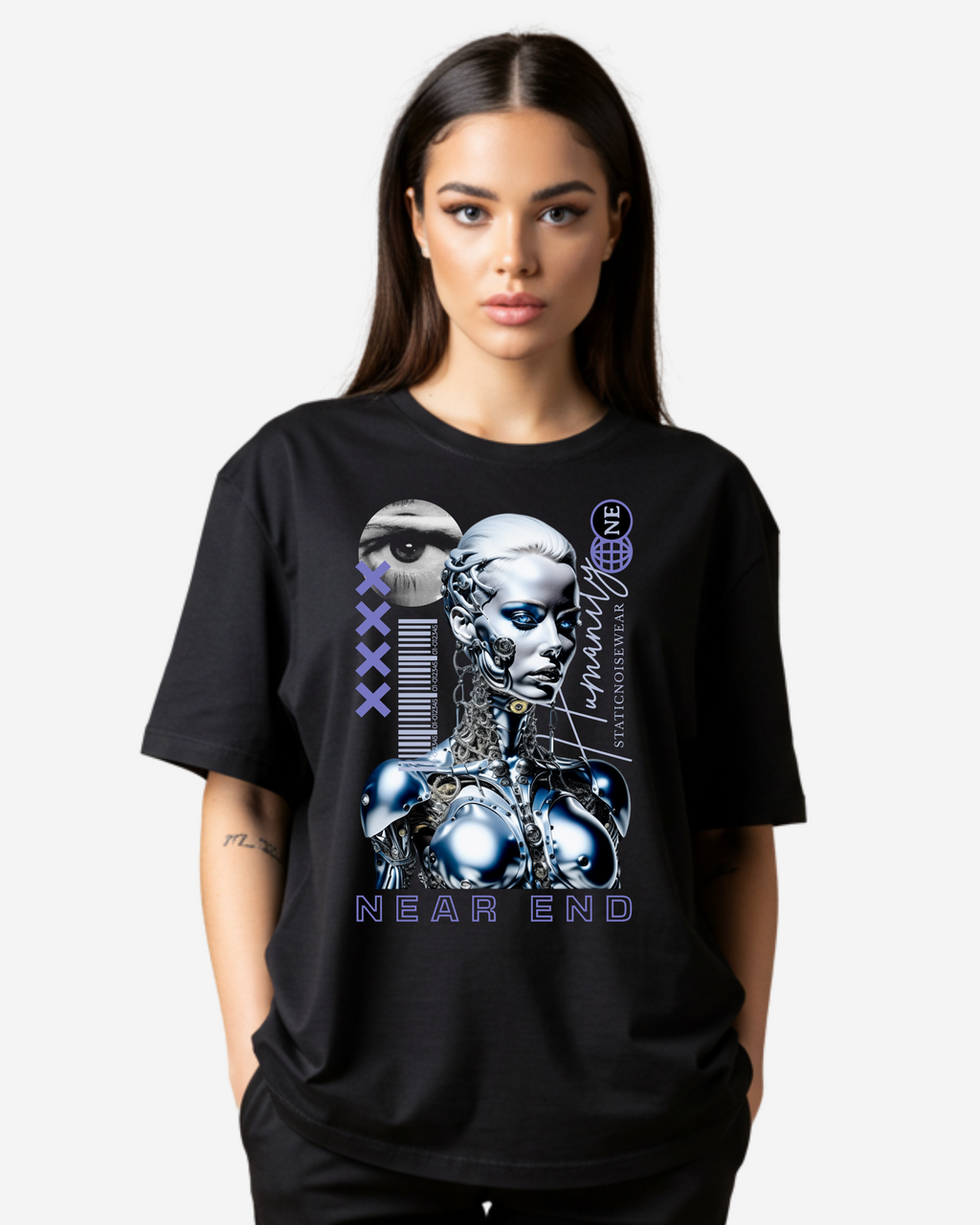 Abstract futuristic Graphic Women's Oversized T-Shirt