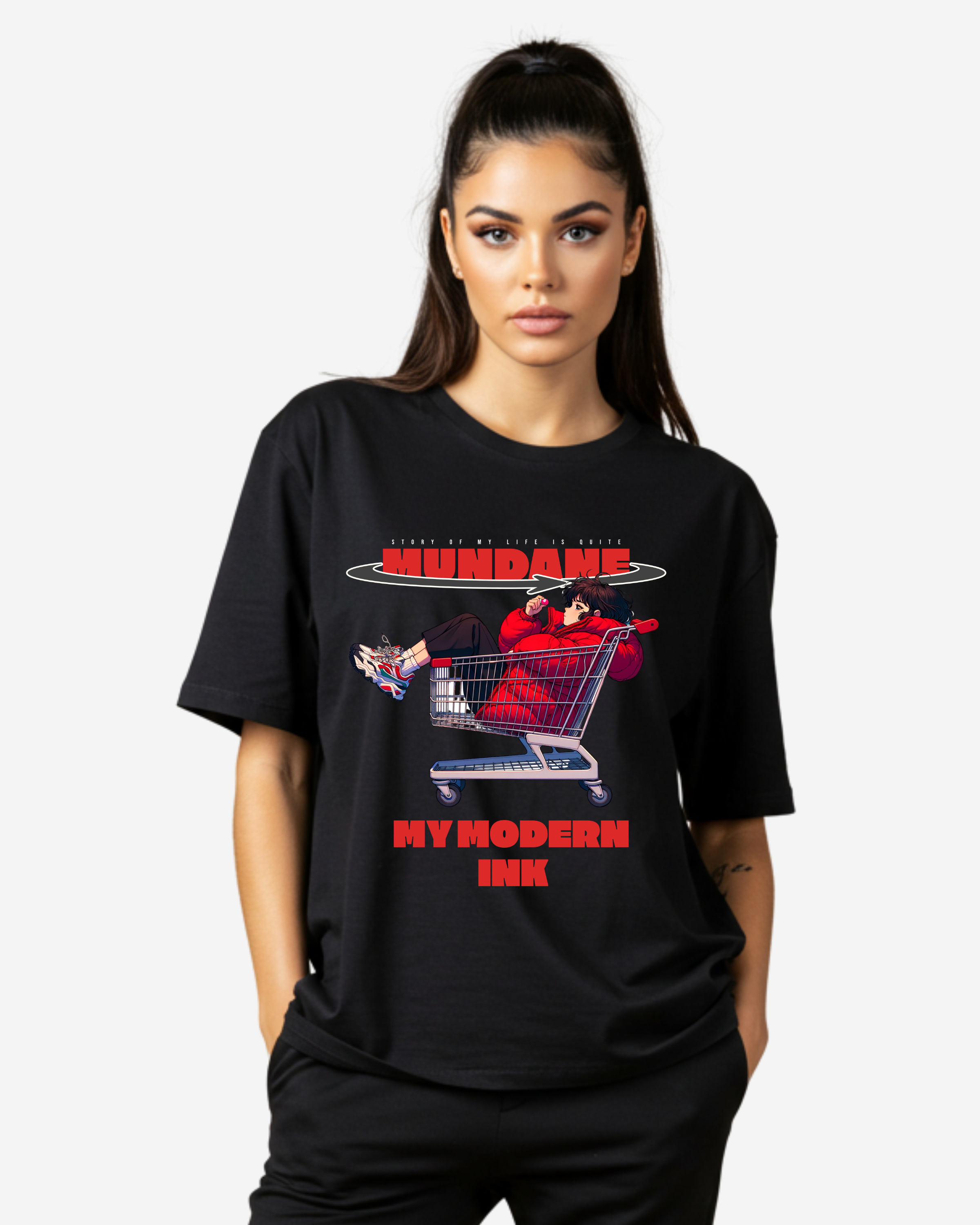 Anime Graphic Women's Oversized T-Shirt
