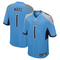 Tennessee Titans Game Home Jersey  2025 Draft First Round Pick - Battle Blue - Cameron Ward