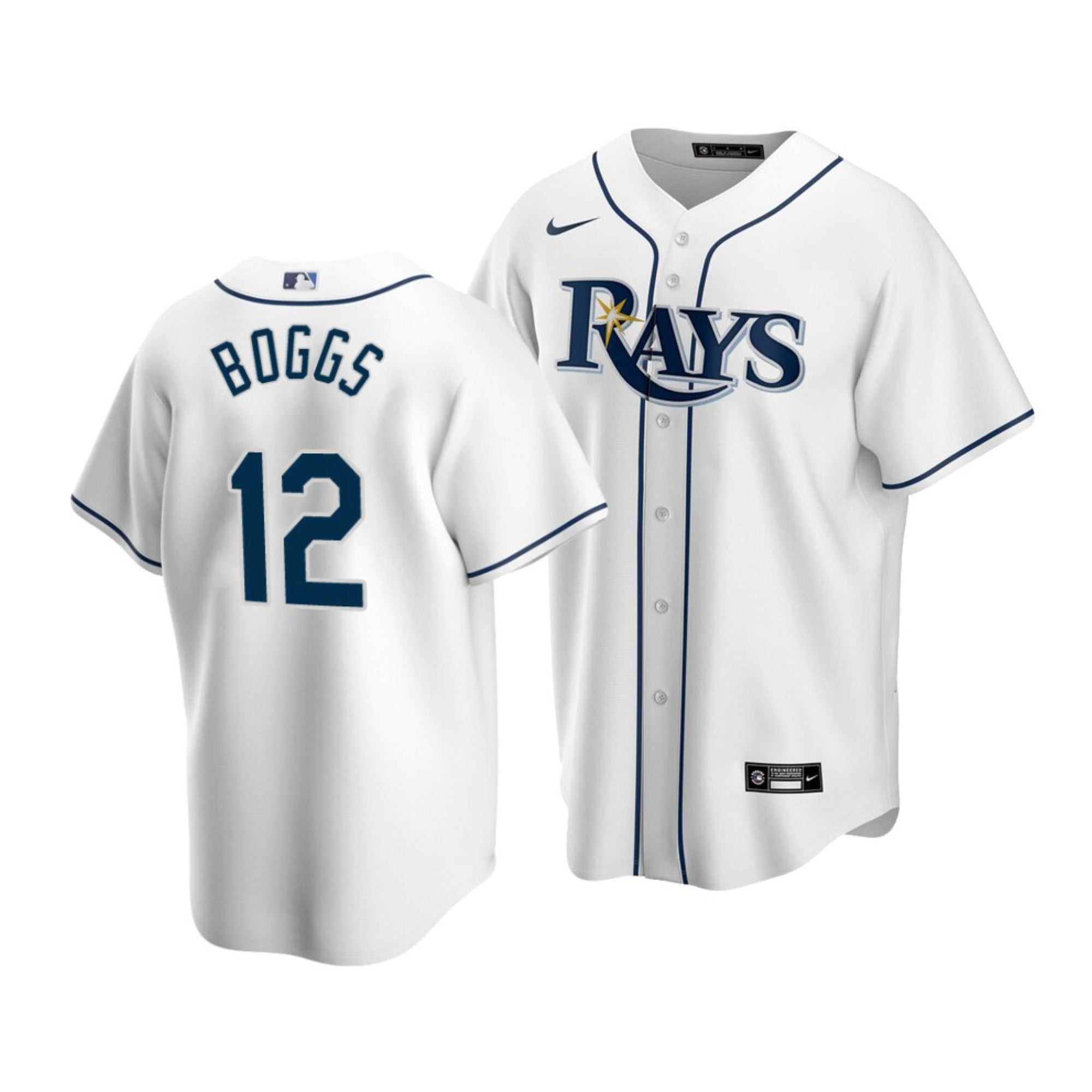Wade Boggs Tampa Bay Rays 12 Jersey