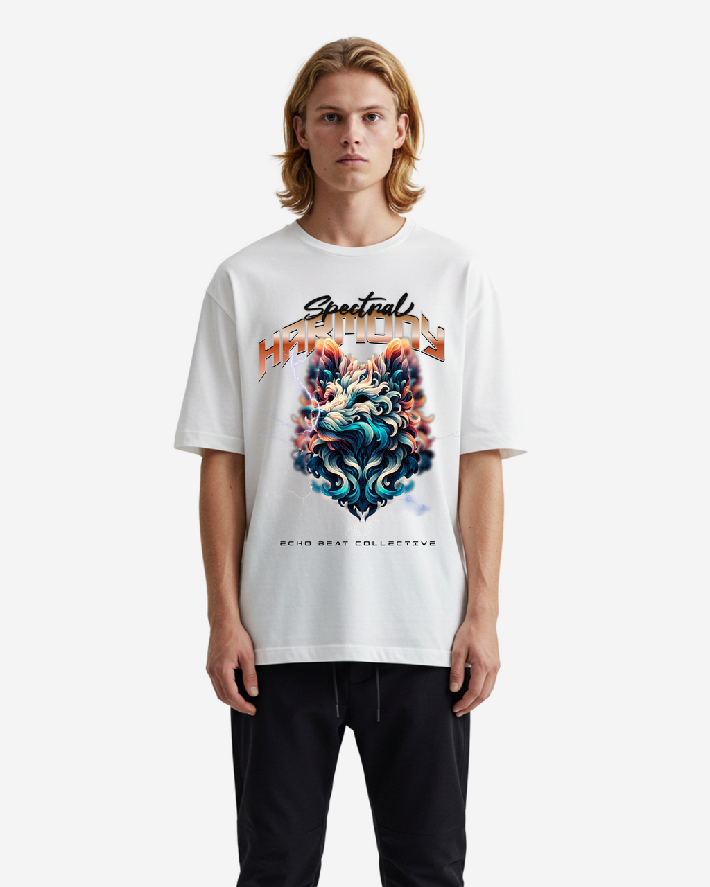 Spectral Harmony Men's Oversized T-Shirt
