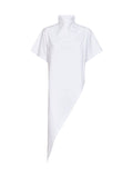 Alaïa Women White Cotton Jersey Triangle Long T-Shirt