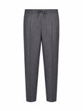 Brunello Cucinelli Men Medium Grey Virgin Wool Drawstring Trousers