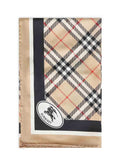 Burberry Women Sand Beige Check Silk Twill Scarf