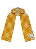 Burberry Men Pear Yellow Check Wool Hooded Scarf