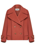 Chloé Women Cedar Pink Wool Blend Oversized Short Coat